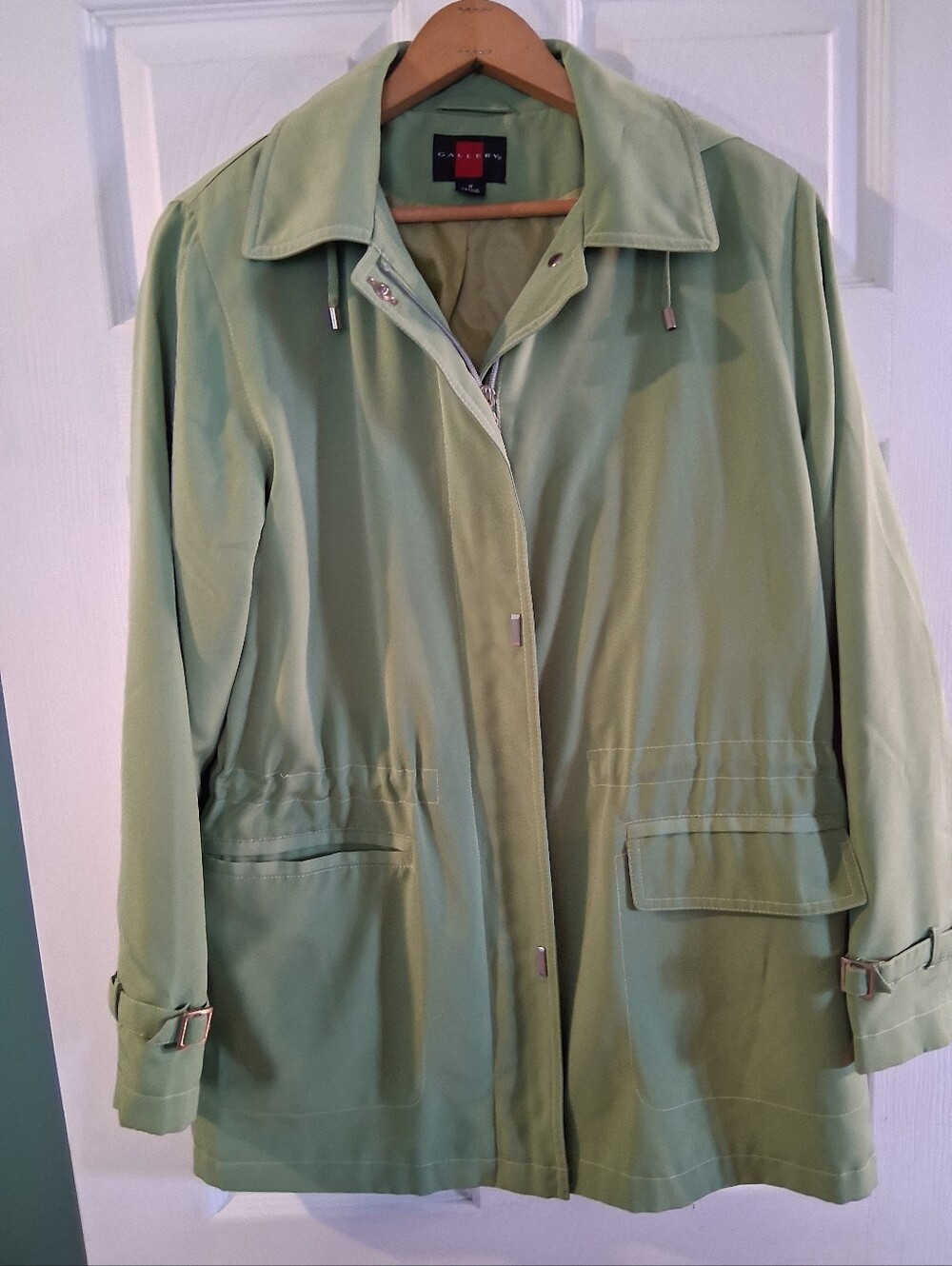 Gallery Light Green Trench Coat